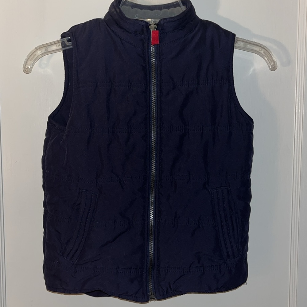 Navy quilted vest-youth